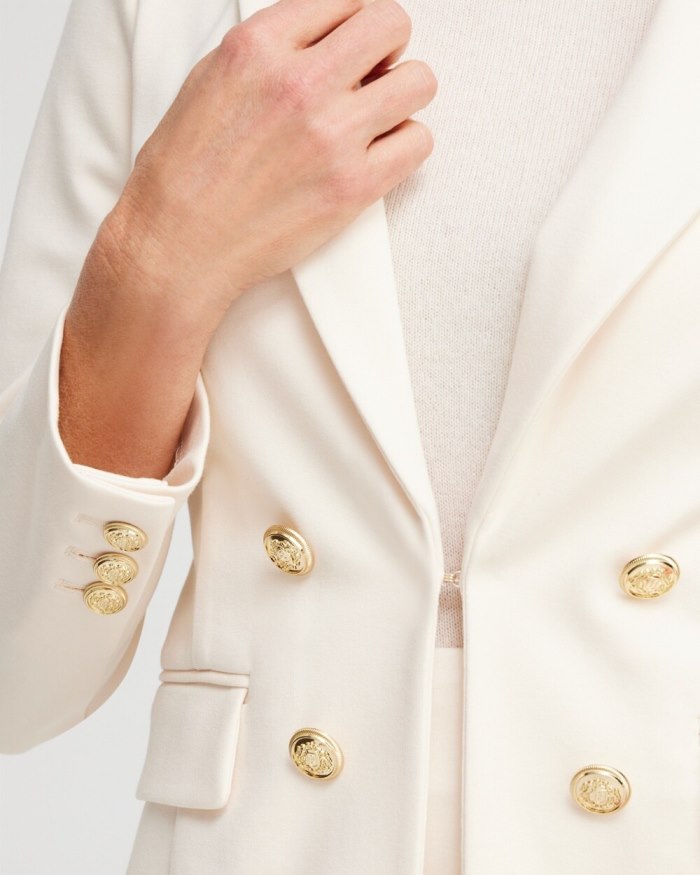 Chicos Ponte Blazer - English Cream