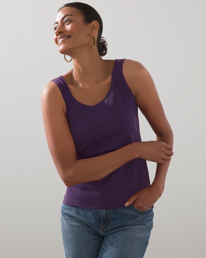 Chicos Microfiber Tank - Midnight Violet