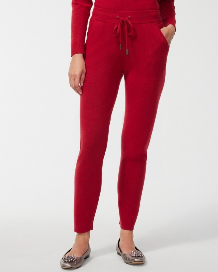 Chicos Zenergy Luxe Cashmere Blend Ankle Pants - Wild Poppy