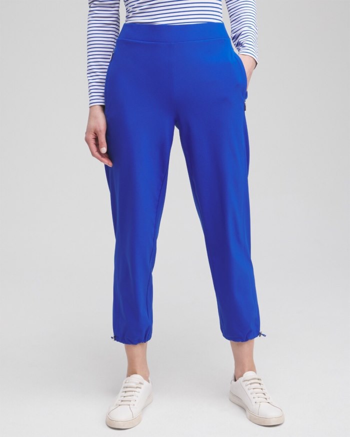 Chicos Zenergy UPF Neema Bungee Cropped Pants - Intense Azure