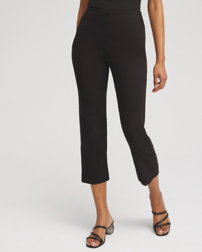 Chicos Juliet Straight Cropped Pants - Black