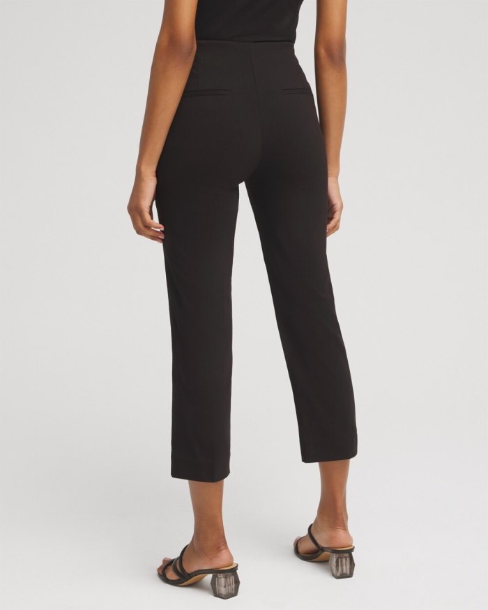 Chicos Juliet Straight Cropped Pants - Black