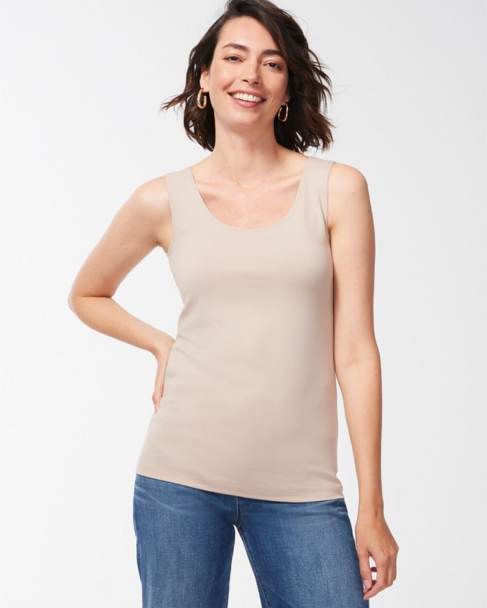 Chicos Microfiber Tank - Soft Latte