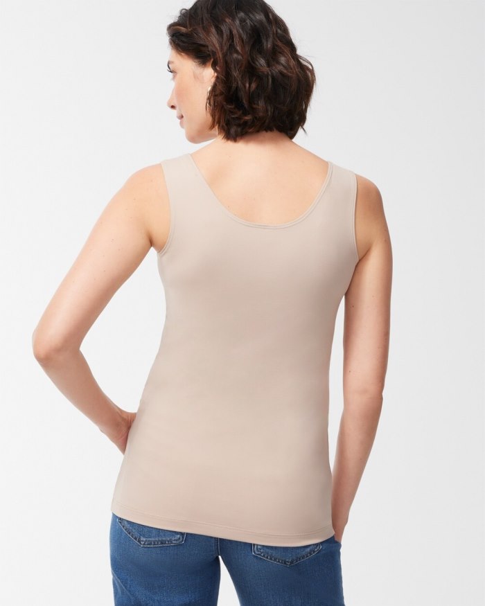 Chicos Microfiber Tank - Soft Latte