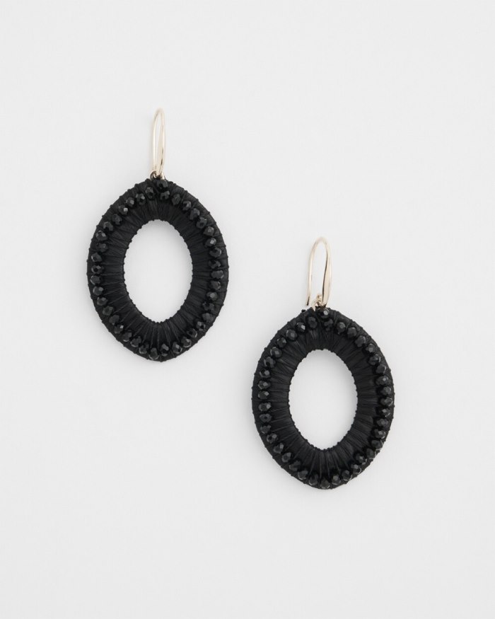 Chicos No Droop Black Navette Earrings - Black