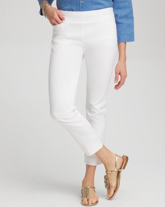 Chicos Brigitte Slim Cropped Pants - Alabaster