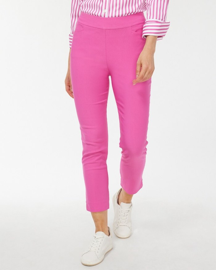 Chicos Brigitte Slim Cropped Pants - Bahamian Pink