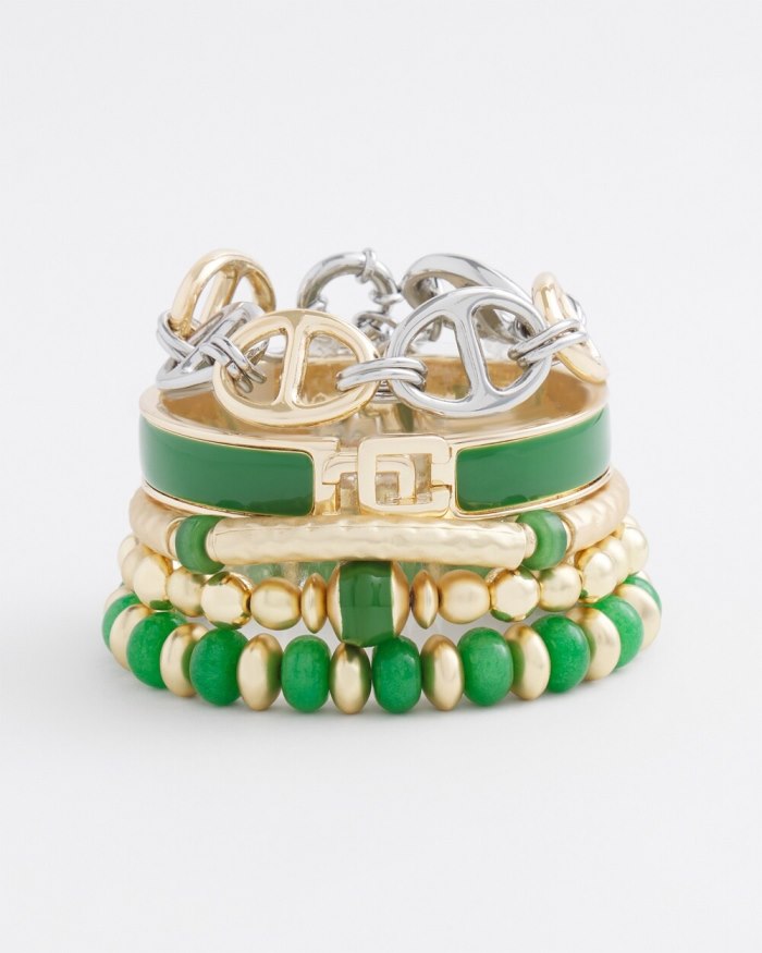 Chicos Green Chico's Click Bangle - Verdant Green