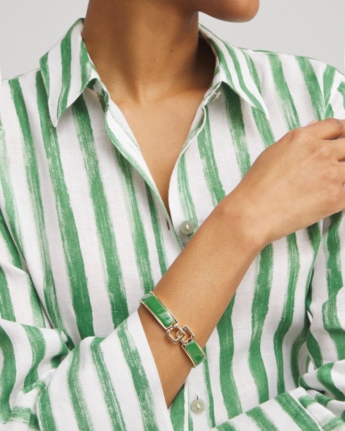 Chicos Green Chico's Click Bangle - Verdant Green