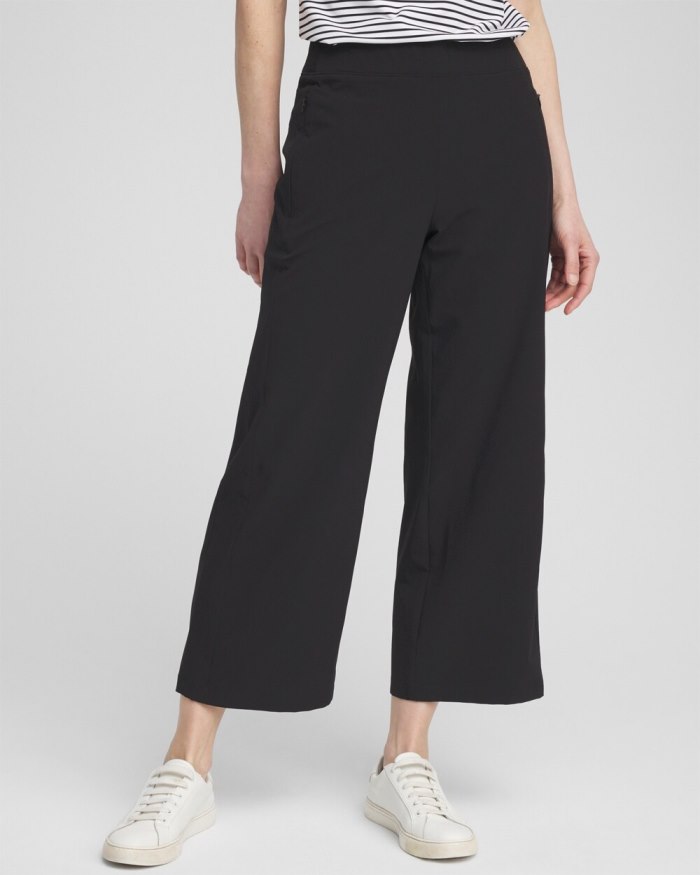 Chicos Zenergy Wide Leg Crops - Black