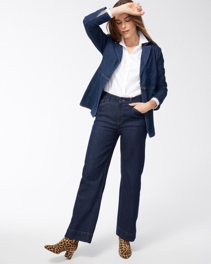 Chicos Denim Blazer - Sycamore Indigo