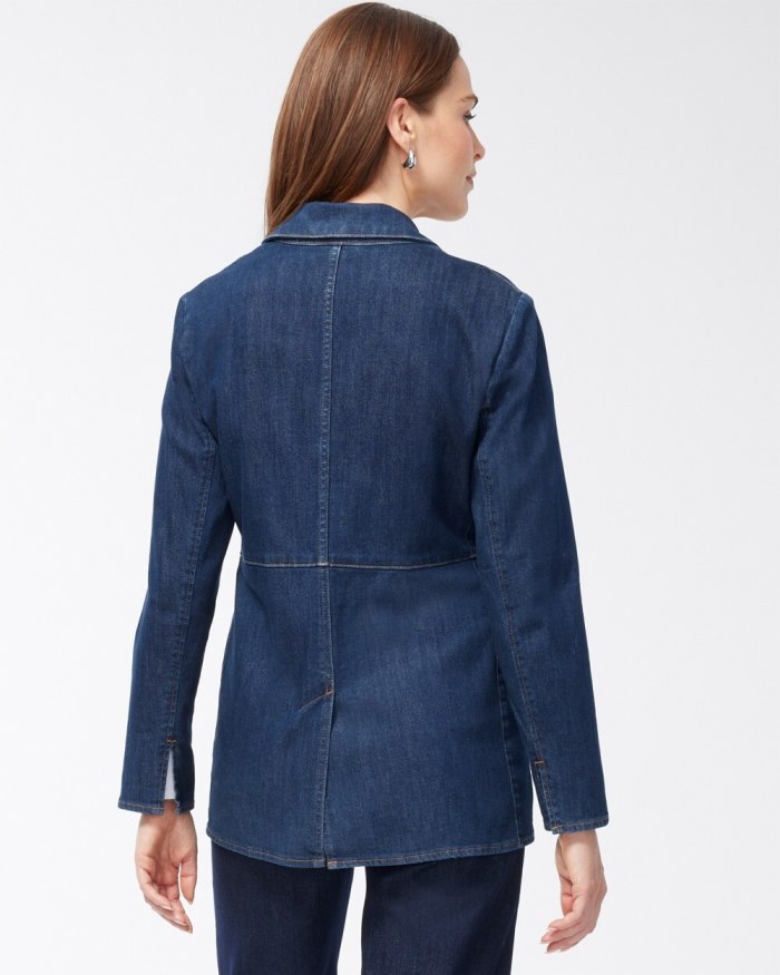 Chicos Denim Blazer - Sycamore Indigo