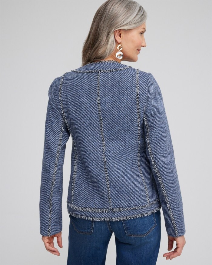 Chicos Tweed Jacket - Indigo