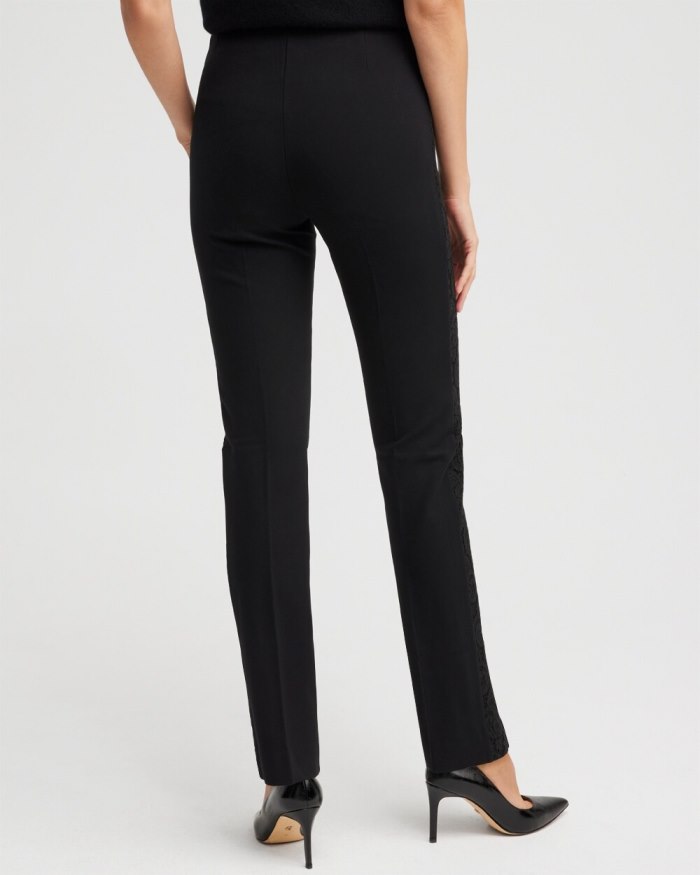 Chicos Juliet Lace Seam Pants - Black