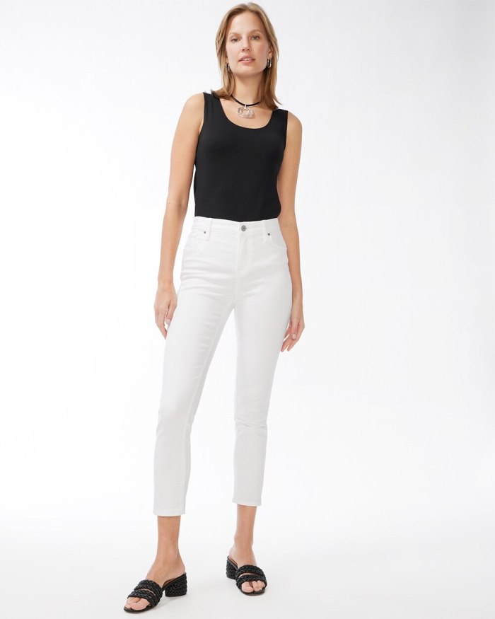 Chicos So Slimming No-Stain White Girlfriend Ankle Jeans