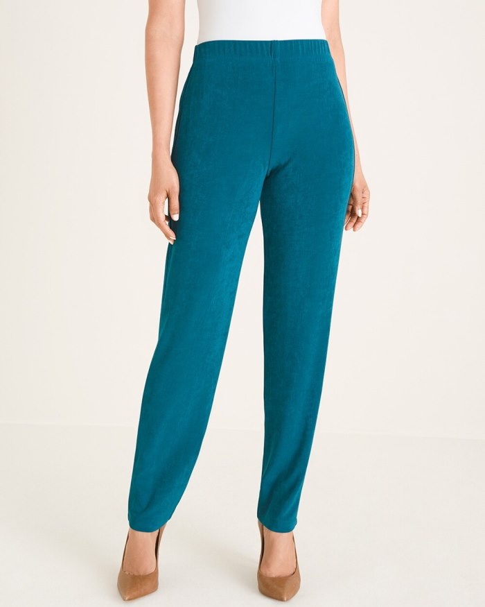 Chicos Travelers Essential Slim Pants - Striking Teal