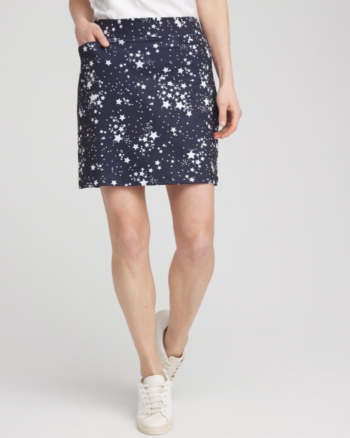 Chicos Zenergy UPF Knit Stars Skort - Classic Navy