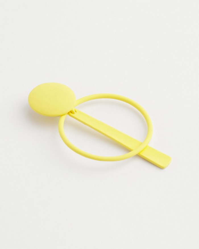 Chicos Yellow Clip-on Drop Hoops - Soft Buttercup