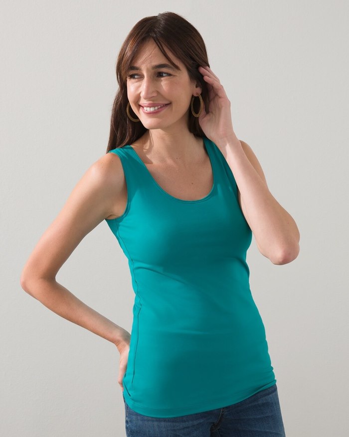 Chicos Microfiber Tank - Fanfare Green