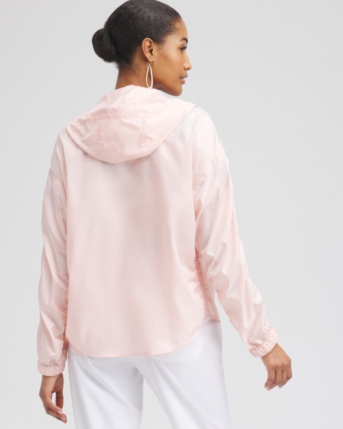 Chicos Zenergy Shirred Sleeve Jacket - Porcelain Rose