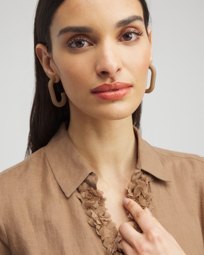 Chicos No Droop Neutral Hoops - Smokey Taupe