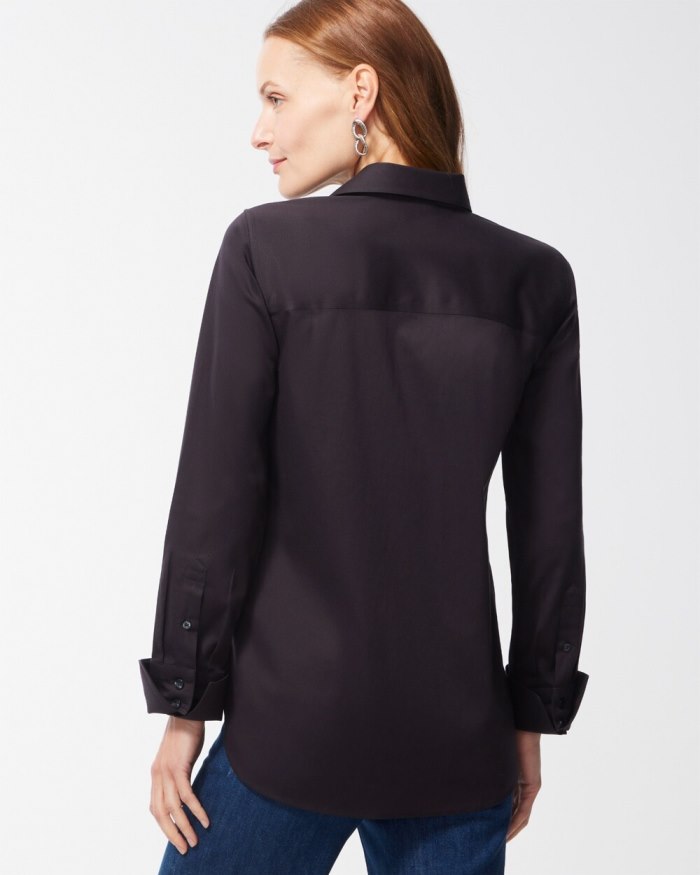 Chicos No-Iron Stretch Shirt - Midnight Violet