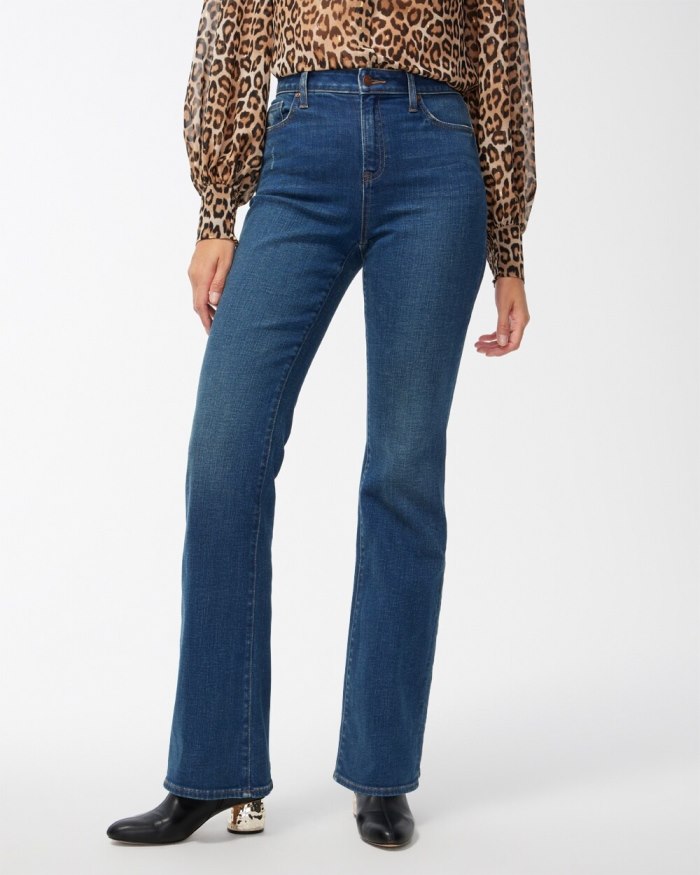 Chicos High Rise Flare Jeans - Sequoia Indigo