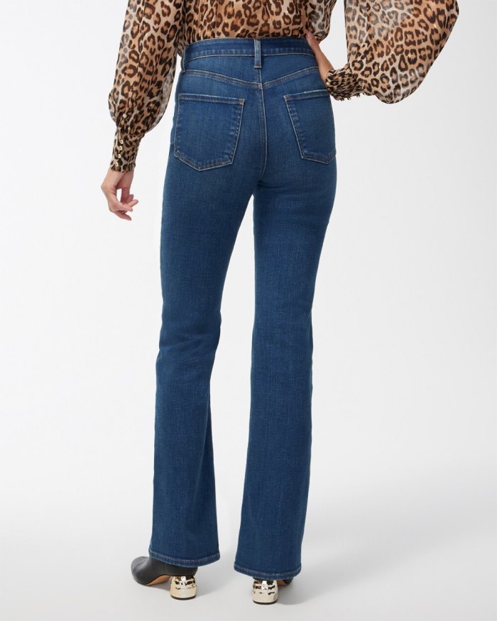 Chicos High Rise Flare Jeans - Sequoia Indigo