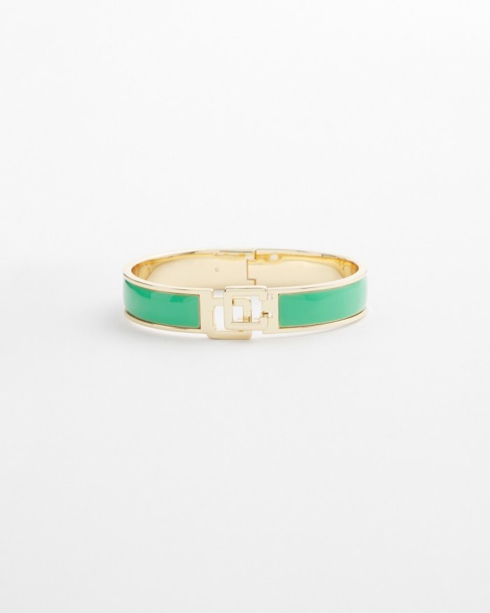 Chicos Chico's Click Green Bangle - GRASSY GREEN