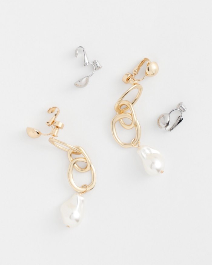 Chicos Clip Earring Converters - Mixed Metals