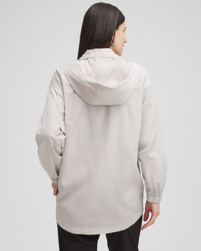 Chicos Zenergy Water Repellent Jacket - Smokey Taupe