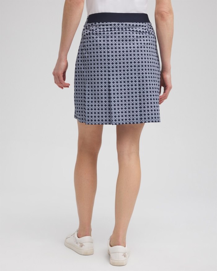 Chicos Zenergy UPF Cane Back Pleat Skort - Classic Navy