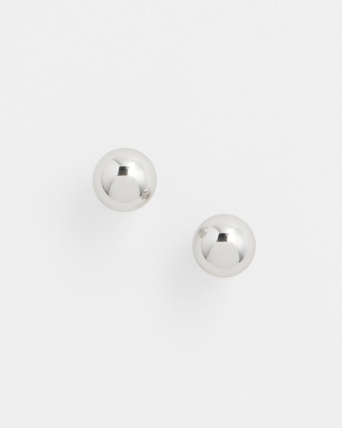 Chicos Silver Tone Stud Earrings - Silver