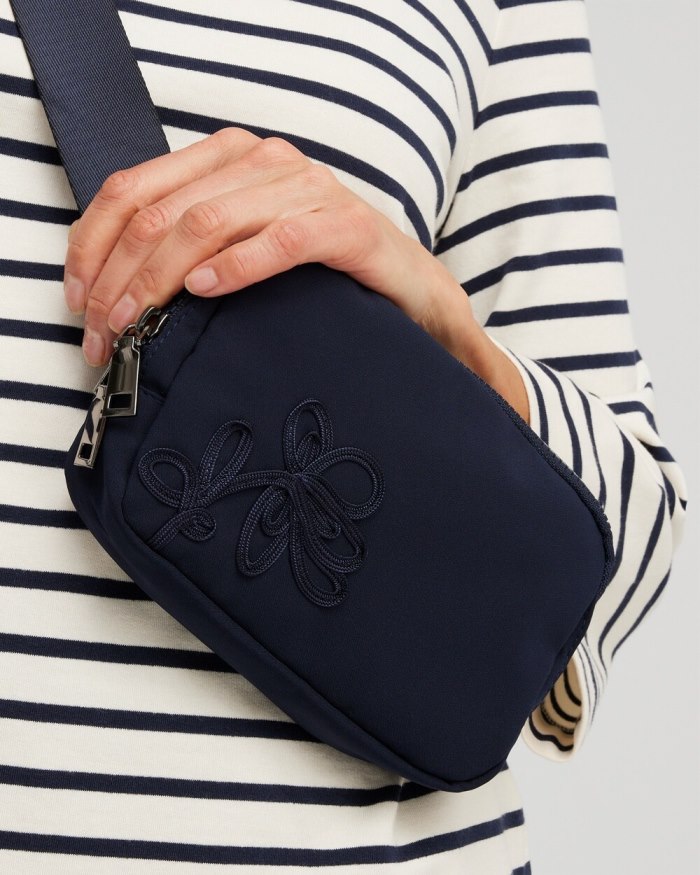 Chicos Neema Soutache Belt Bag - Classic Navy