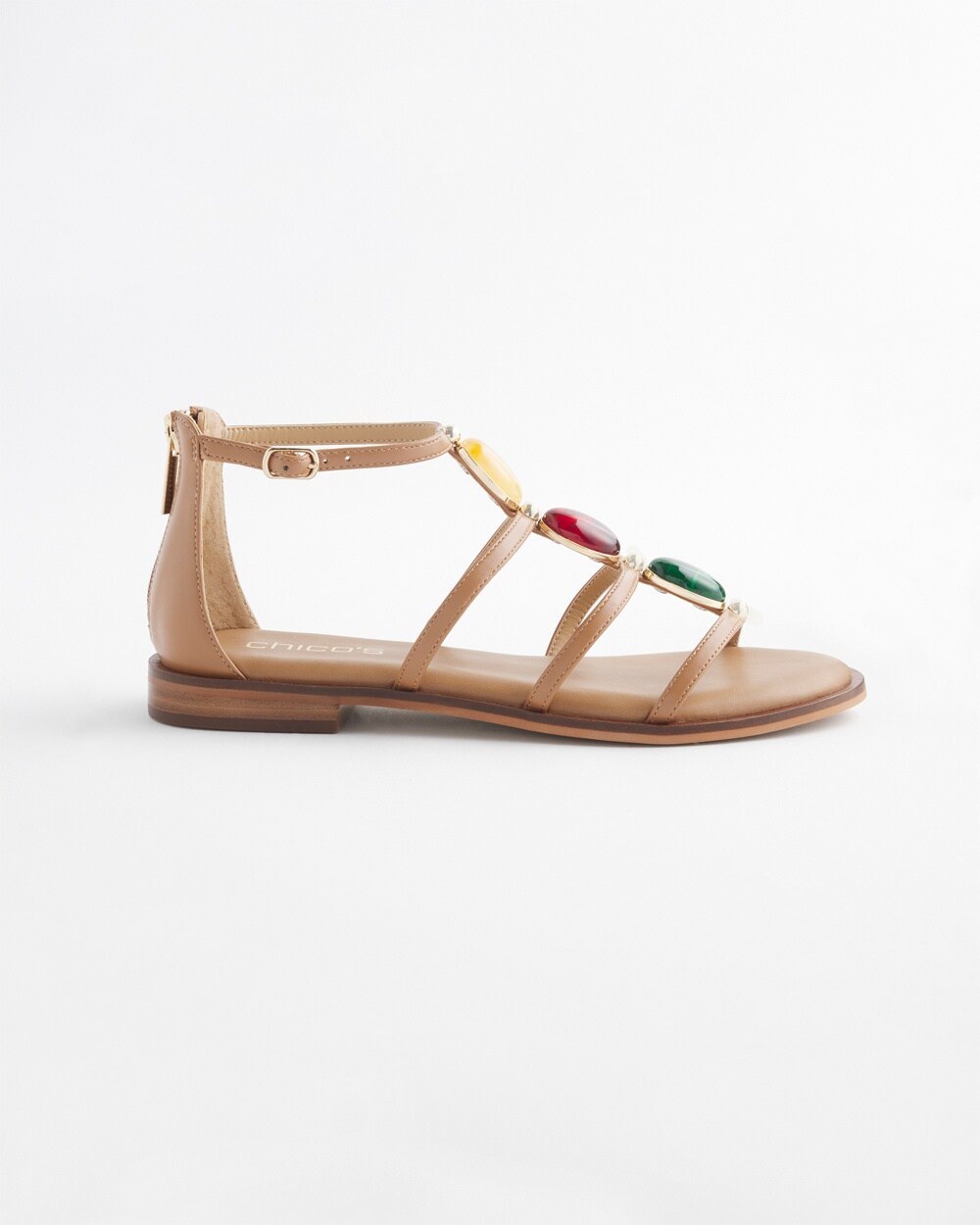 Chicos Tan Embellished Sandals - Tan