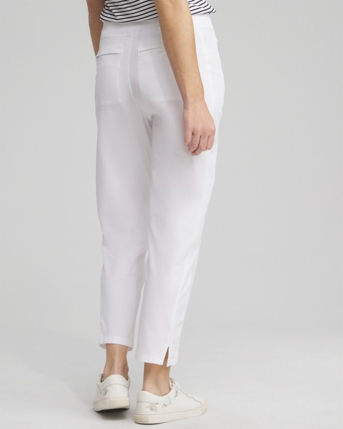 Chicos Zenergy UPF Ribbed Side Ankle Pants - Alabaster