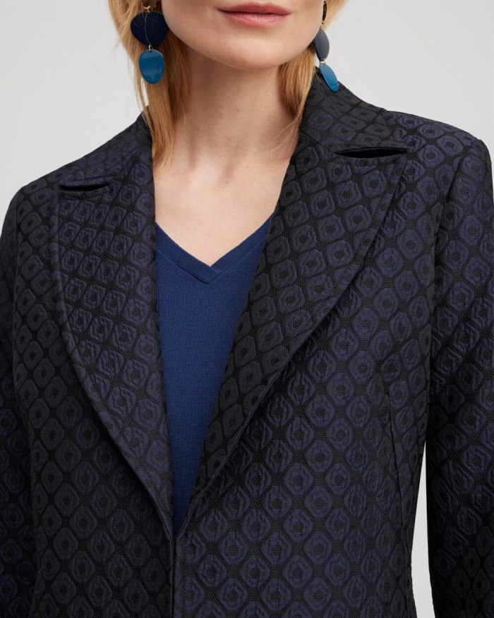 Chicos Jacquard Topper - Navy