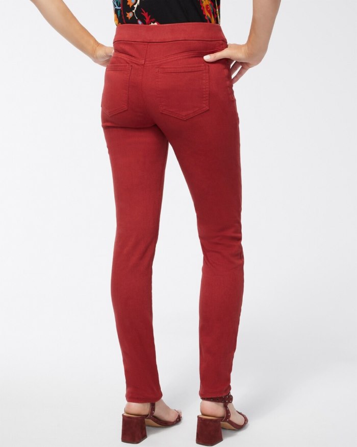 Chicos Denim Pull-On Jeggings - Deep Chianti