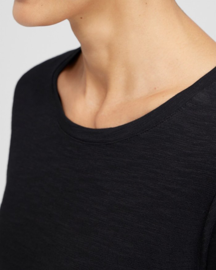 Chicos 3/4 Sleeve Tee - Black