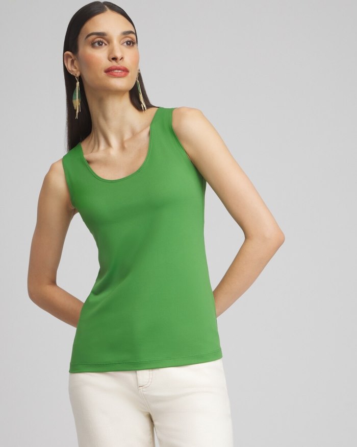 Chicos Microfiber Tank - Verdant Green