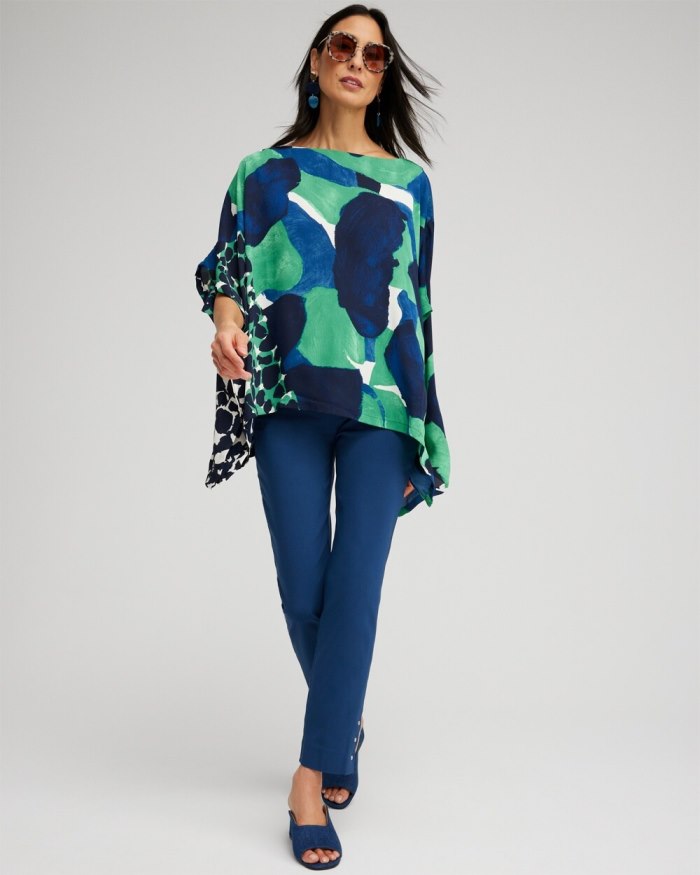 Chicos Mosaic Print Poncho - Twisted Ivy