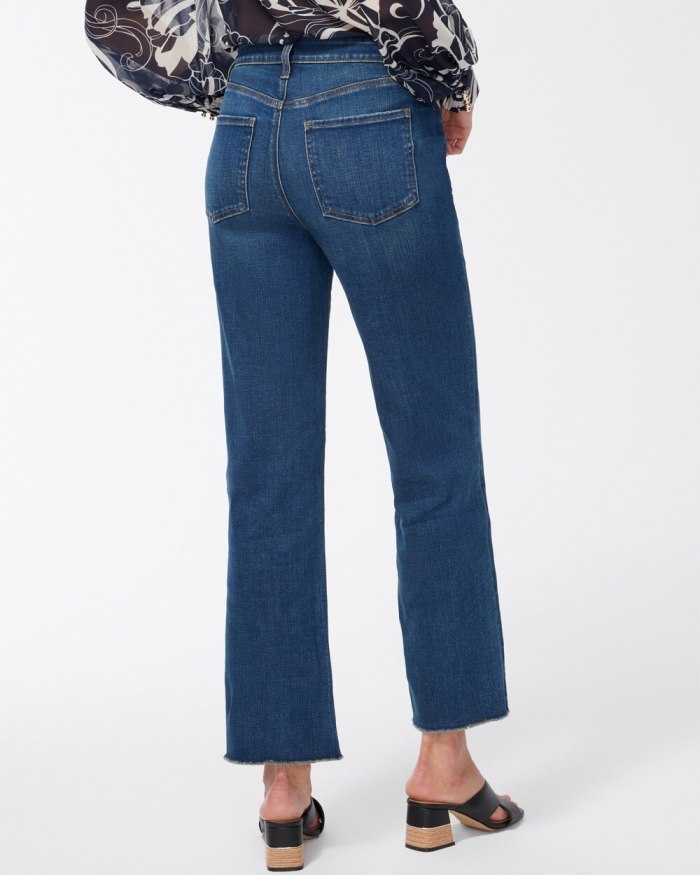 Chicos High Rise Straight Leg Jeans - Stormy Seas Indigo