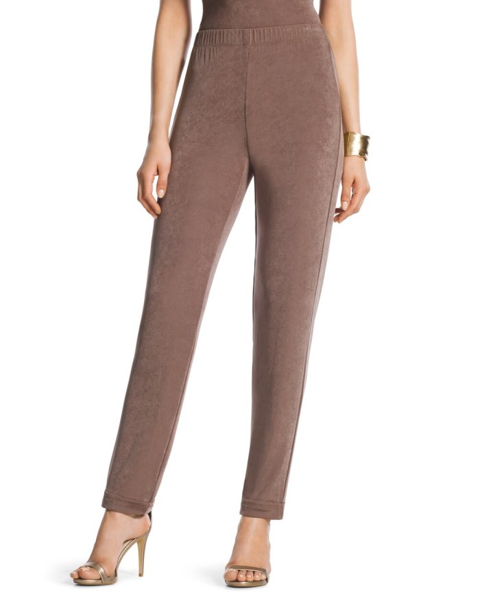 Chicos Travelers Essential Slim Pants - Renwick Taupe