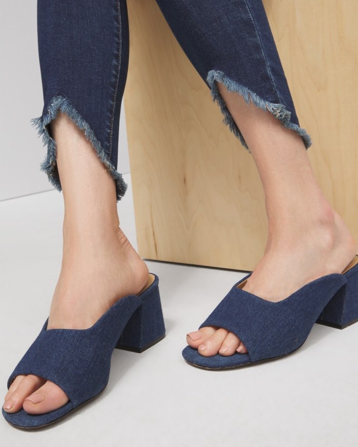 Chicos Denim Modern Heels - Dark Denim