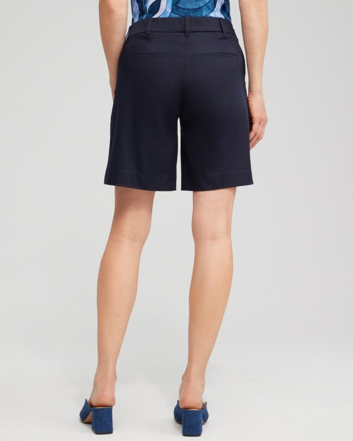 Chicos Sailor Button Shorts - Classic Navy