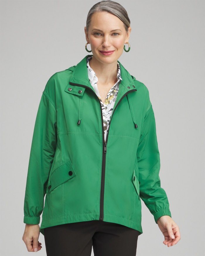 Chicos Zenergy Water Repellent Jacket - Verdant Green