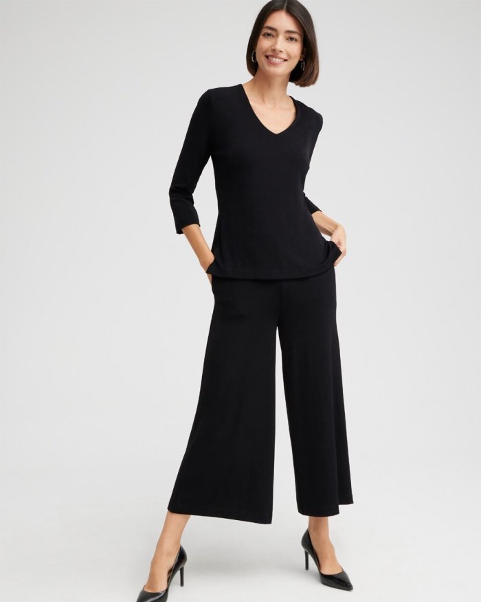 Chicos Travelers Culottes - Travelers Black