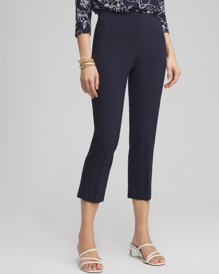 Chicos Juliet Straight Cropped Pants - Ink