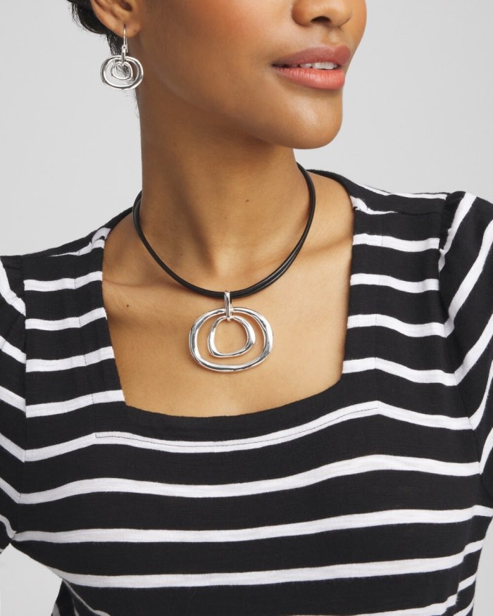 Chicos Eccentric Necklace - Silver