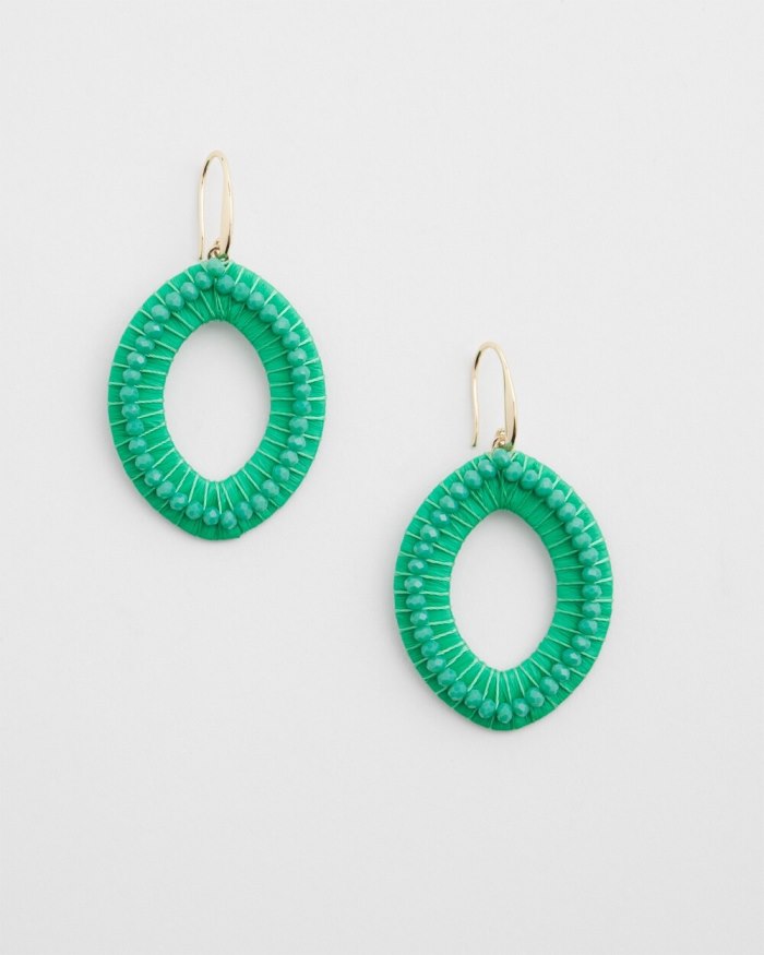 Chicos No Droop Green Navette Earrings - GRASSY GREEN